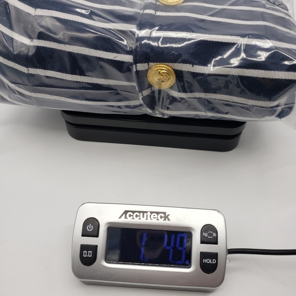 J. Crew Schoolboy Blazer Women US 4 Navy White Stripe linen cotton nautical - Picture 13 of 13